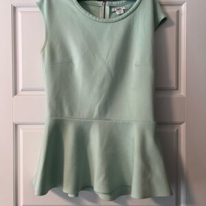 Bar III Mint Green Peplum Sleeveless Top